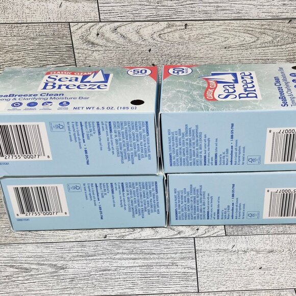 (4) SEA BREEZE Clean Toning & Clarifying Moisture Soap Bar 6.5 oz each - Picture 4 of 4